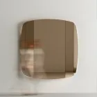 Miroir mural avec structure en bois peint en noir Made in Italy - Arya Viadurini