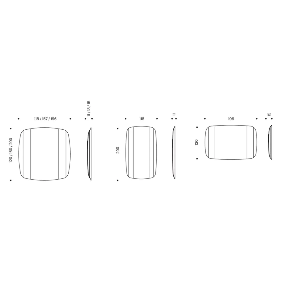 Miroir mural avec structure en bois peint en noir Made in Italy - Arya Viadurini