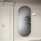 Miroir mural Ecla de forme allongée et aux coins arrondis, fabriqué en Italie Viadurini
