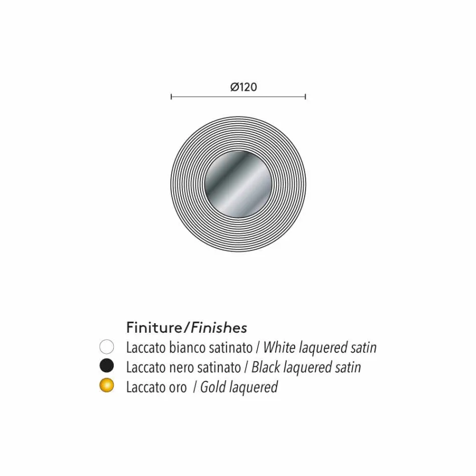 miroir mural design avec support MDF Malva Viadurini