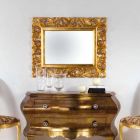 Miroir mural finition feuille d'or design Gudin, 108x87 cm Viadurini