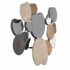 Miroir mural design moderne en bois et fer - Ortensio Viadurini