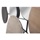 Miroir mural design moderne en bois et fer - Ortensio Viadurini