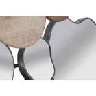 Miroir mural design moderne en bois et fer - Ortensio Viadurini