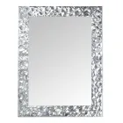 Miroir mural en bois décoré à la main fabriqué en Italie - Niagara Viadurini