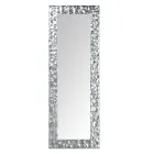 Miroir mural en bois décoré à la main fabriqué en Italie - Niagara Viadurini