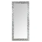 Miroir mural en bois décoré à la main fabriqué en Italie - Niagara Viadurini