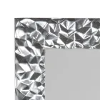 Miroir mural en bois décoré à la main fabriqué en Italie - Niagara Viadurini