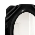 Miroir mural drapé en plexiglas noir Maelia, fabriqué en Italie Viadurini