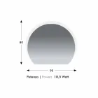 Miroir mural moderne avec détails sablés et LED Made in Italy - Rialto Viadurini