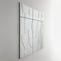 Miroir mural modulable avec structure en bois fabriqué en Italie - Saetta