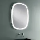 Miroir mural pour salle de bain avec LED 4000K intégrée Made in Italy - Scrullo Viadurini