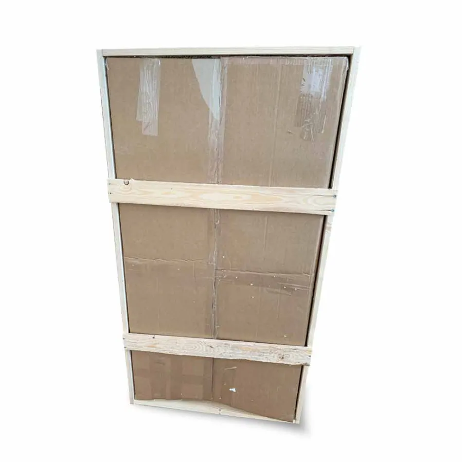 Miroir mural carré avec LED en verre satiné Made in Italy - Mirro Viadurini