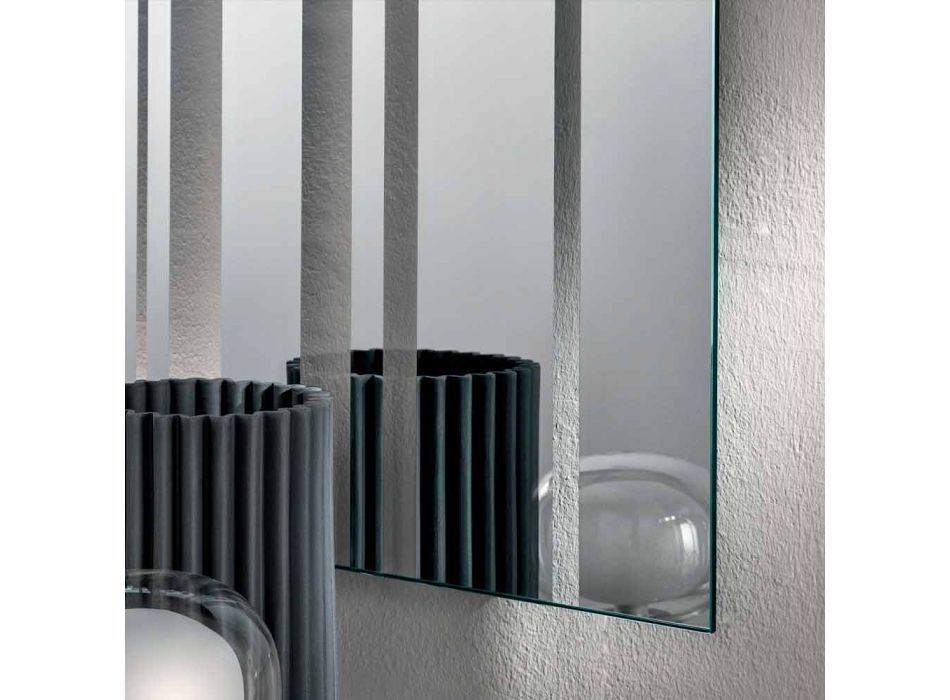 Miroir mural rectangulaire de design moderne fabriqué en Italie - Coriandre Viadurini