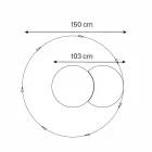 Miroir mural rond avec satellite pivotant à 360 ° Fabriqué en Italie - Shaki Viadurini