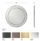 Miroir mural rond avec structure en bois fabriqué en Italie - Navona Viadurini