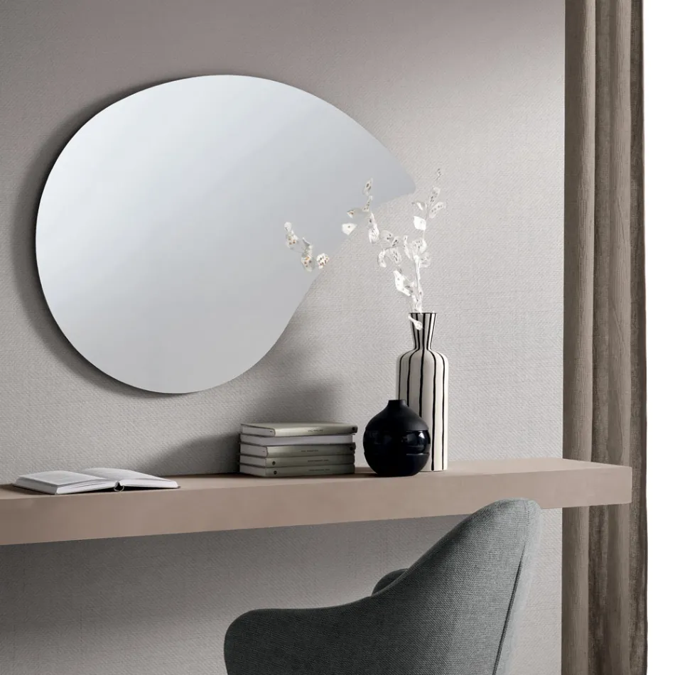 Miroir mural en forme de goutte Aurelia, fabriqué en Italie Viadurini