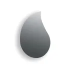 Miroir mural en forme de goutte Aurelia, fabriqué en Italie Viadurini