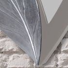Miroir mural en forme de colombe gris moderne laqué Italie Sagama Viadurini