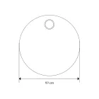 Miroir mural rond avec anneau en teck coloré Made in Italy - Odile Viadurini