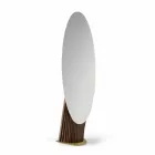 Miroir de sol design en bois de frêne et métal Made in Italy - Cuspide Viadurini