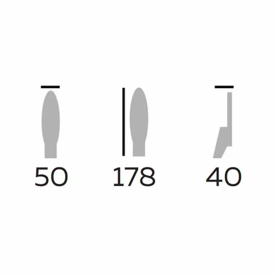Miroir de sol design en bois de frêne et métal Made in Italy - Cuspide Viadurini