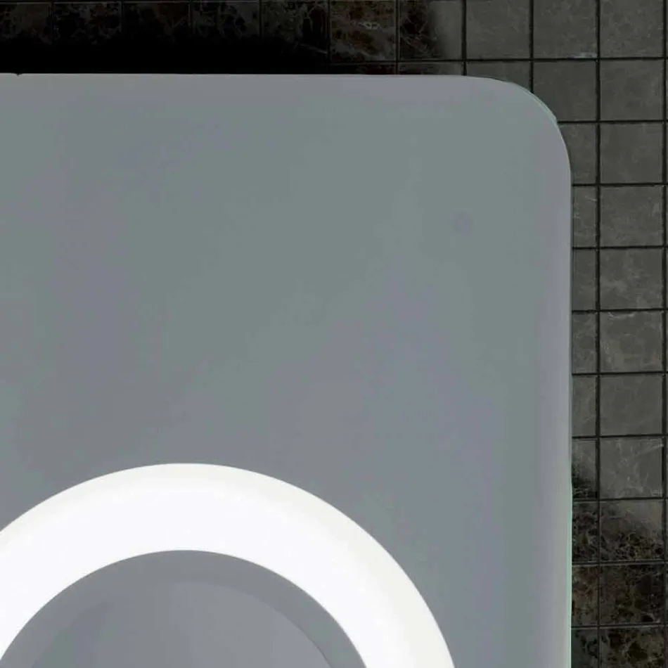 Miroir de maquillage design moderne, éclairage LED, Maren Viadurini