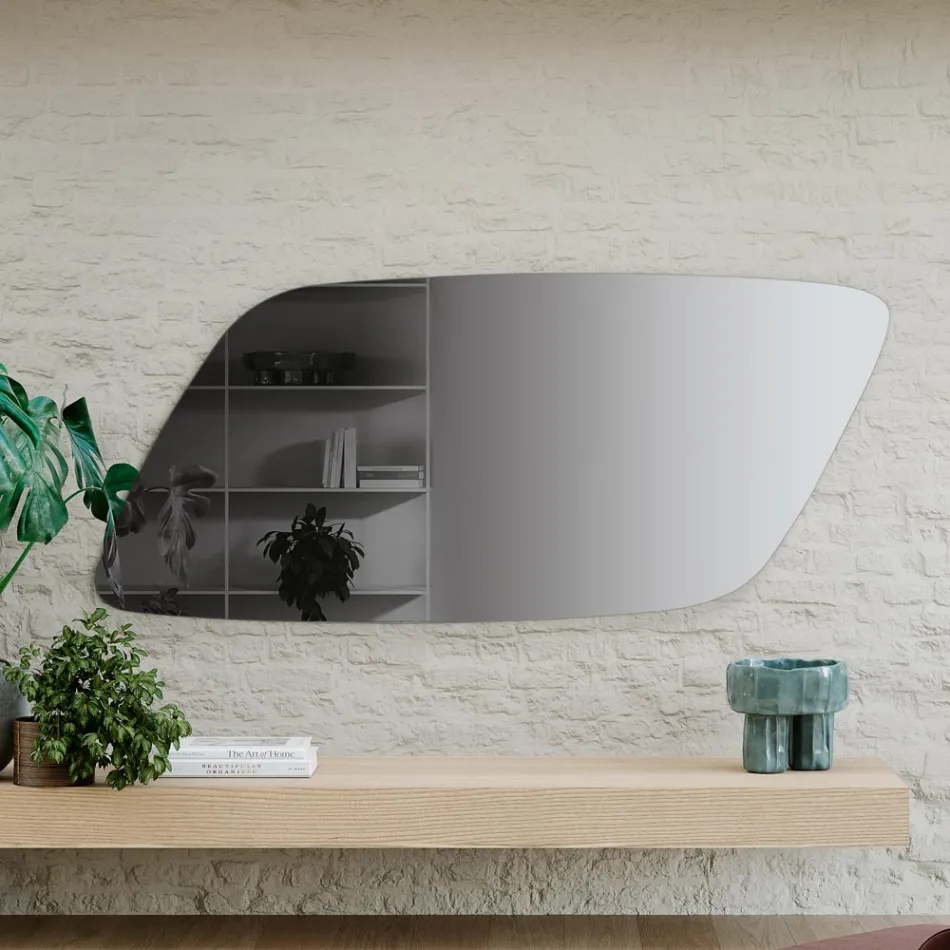 Miroir linéaire en trois couleurs fabriqué en Italie - Virage Viadurini
