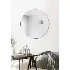 Miroir mural en porte-à-faux design rond moderne avec cadre - Odosso Viadurini