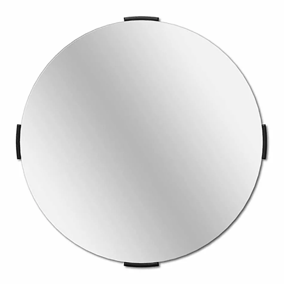 Miroir mural en porte-à-faux design rond moderne avec cadre - Odosso Viadurini