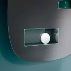 Miroir Mural Décoratif Fini Fumé avec Compartiment Design Noir - Matrix Viadurini