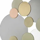 Miroir mural décoratif avec motif de cercles colorés en 2 dimensions - Babol Viadurini