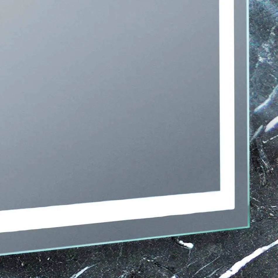 Miroir de salle de bains design moderne avec éclairage LED Paco Viadurini