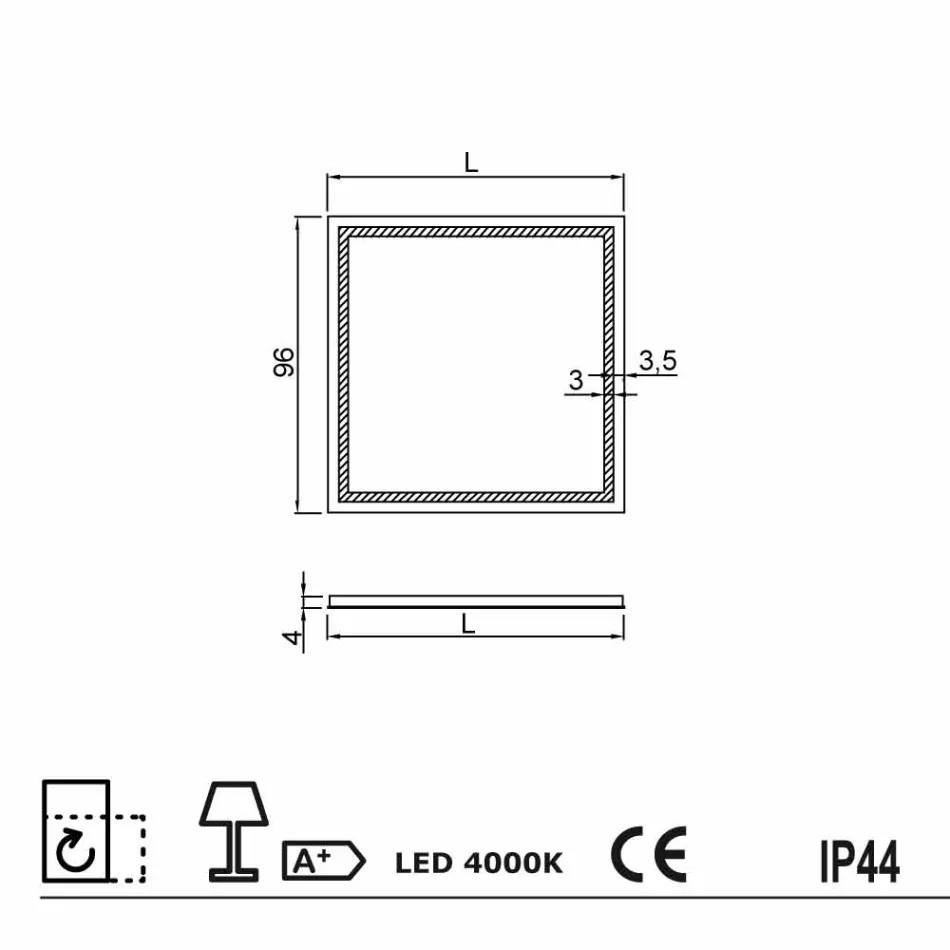 Miroir de salle de bains design moderne avec éclairage LED Paco Viadurini