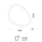 Miroir de forme irrégulière avec rétroéclairage fabriqué en Italie - Ride Viadurini