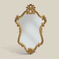 Miroir en forme de luxe avec cadre en feuille d'or fabriqué en Italie - Precious