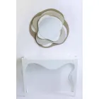 Miroir au design moderne de mur de fer tricolore fabriqué en Italie - Gertrude Viadurini