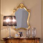 Miroir classique à la feuille d'or avec cadre en forme fabriqué en Italie - Precious Viadurini