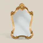 Miroir classique à la feuille d'or avec cadre en forme fabriqué en Italie - Precious Viadurini