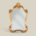 Miroir classique à la feuille d'or avec cadre en forme fabriqué en Italie - Precious