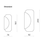 Miroir composé de deux feuilles de formes superposées, fabriqué en Italie - Adélaïde Viadurini