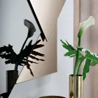 Miroir composé de 3 plaques superposées, 2 en bronze et 1 fumée - Armida Viadurini