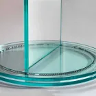 Miroir autoportant double face avec base en verre de luxe Ronante - Gaudenzio Viadurini