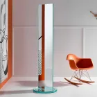 Miroir autoportant double face avec base en verre de luxe Ronante - Gaudenzio Viadurini