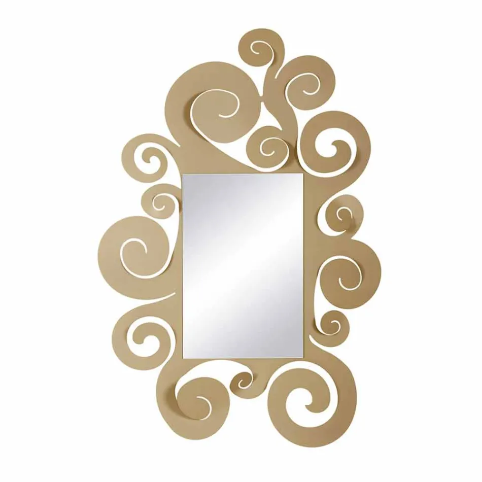 Miroir mural moderne en fer coloré fabriqué en Italie - Tiziano Viadurini