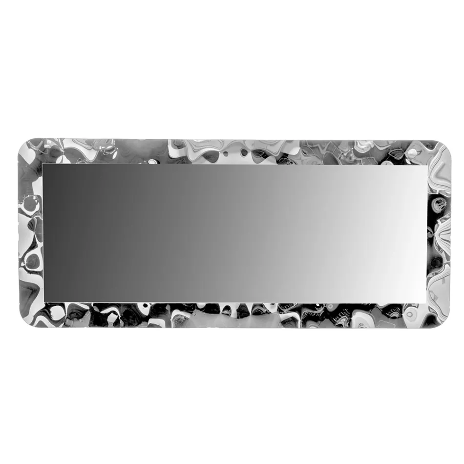 Miroir en verre bombé à effet liquide et rétroéclairé - Excelsior Viadurini