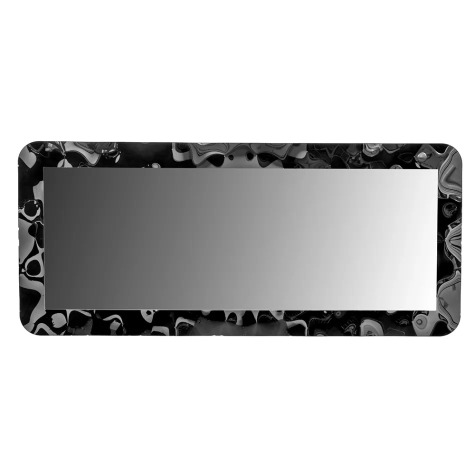 Miroir en verre bombé à effet liquide et rétroéclairé - Excelsior Viadurini