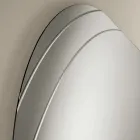 Miroir en verre gravé, disponible en deux tailles et couleurs, fabriqué en Italie - Vela Viadurini