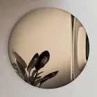 Miroir en verre fusionné ondulé fabriqué en Italie - Candida Viadurini