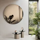 Miroir en verre fusionné ondulé fabriqué en Italie - Candida Viadurini